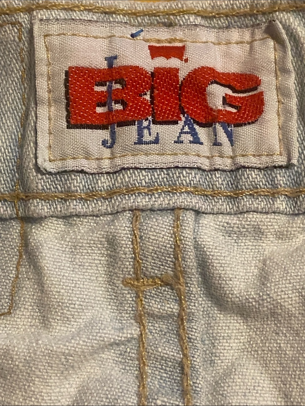 LEVIS BIG JEAN VINTAGE HUSKY 32 Unisex BLEACHED SILVER TAB - Picture 6 of 8
